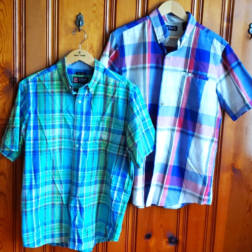 Chaps mens plaid shurt bundle